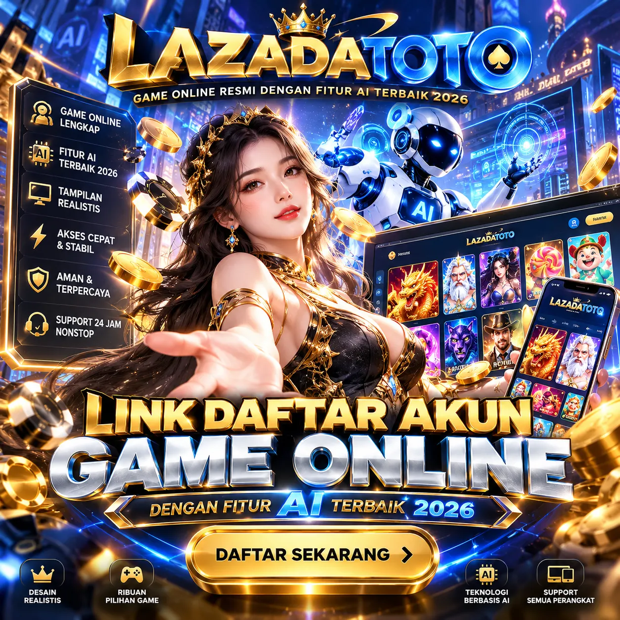 LAZADATOTO: Link Daftar Akun Game Online Resmi Dengan Fitur AI Terbaik 2026